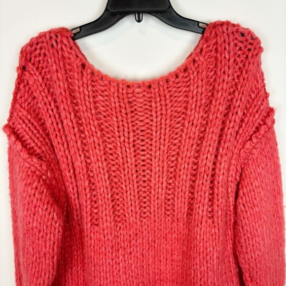 Free People Be There Chunky Knit Pullover in Coral Size XS - Picture 6 of 11